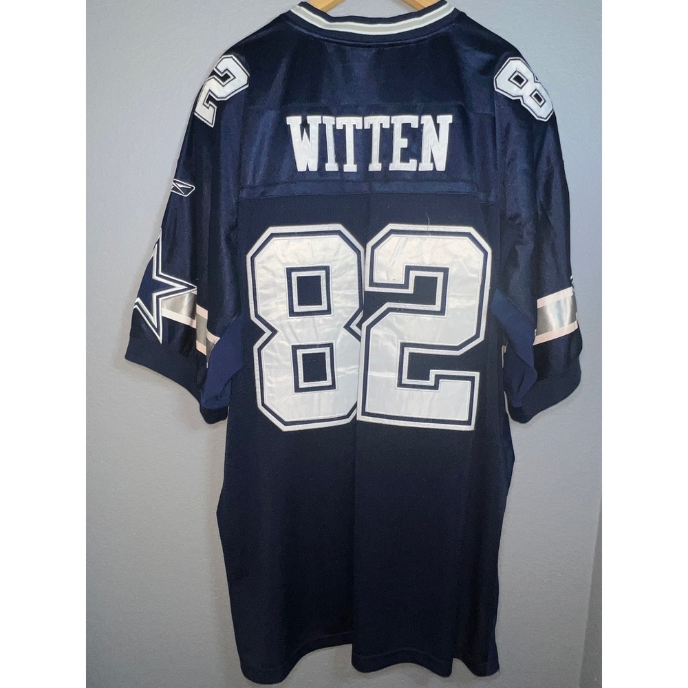 Reebok NFL Dallas Cowboys Jason Witten 82 Jersey Navy Blue Mens 56 Authentic